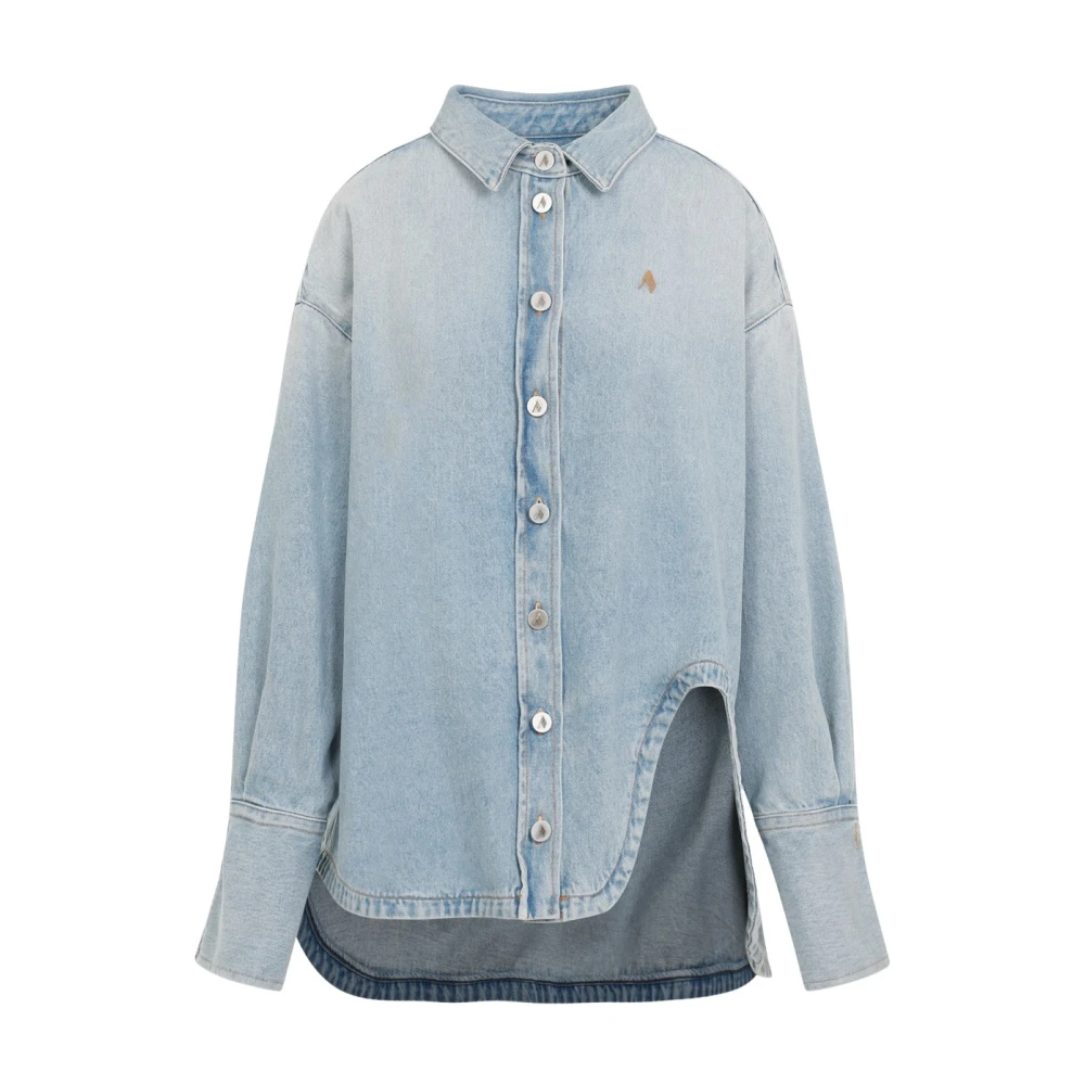 The Attico Lichtblauwe Denim Shirt Blue Dames