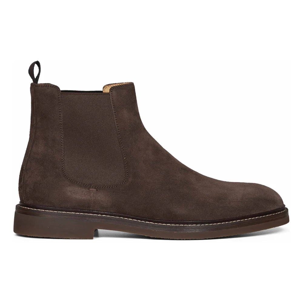 Brunello Cucinelli , Chelsea Boots, Male, Brown, 7 Uk, Suede Chelsea Boots