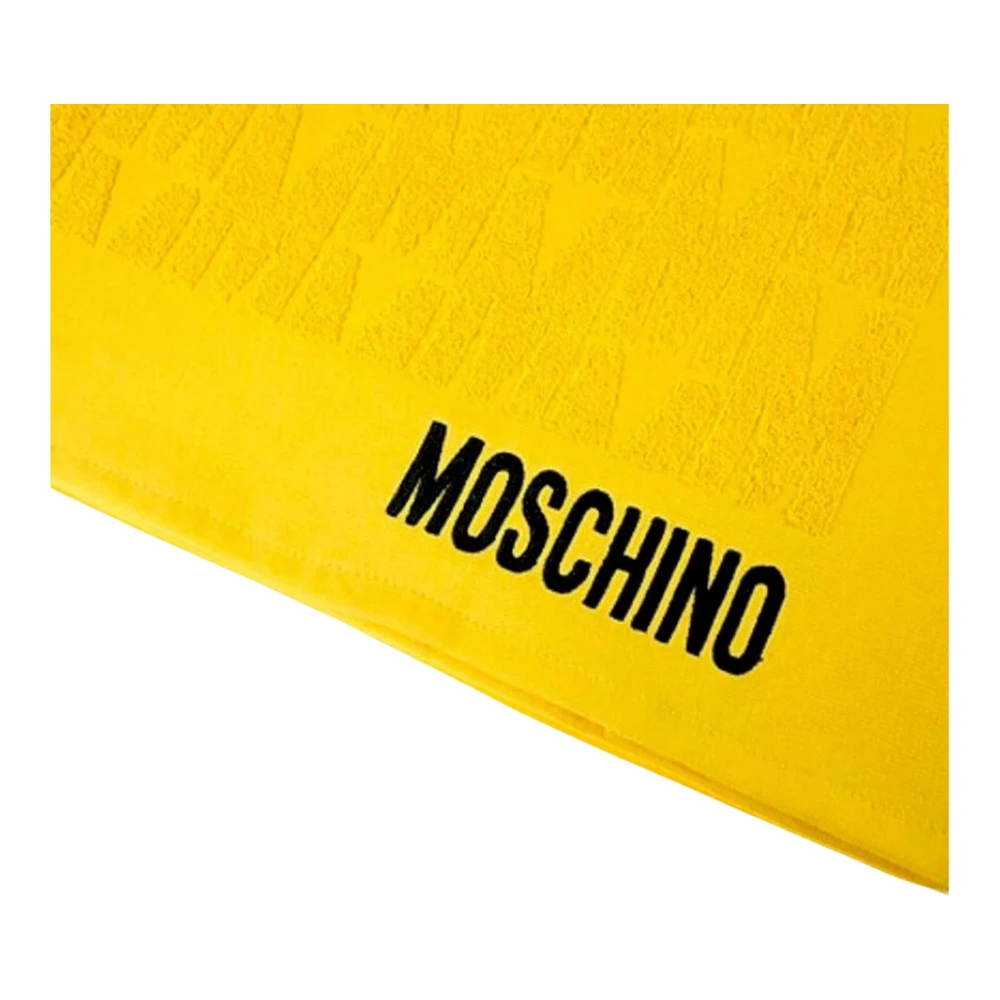 Moschino Geel Color-Block Strandlaken Yellow Dames