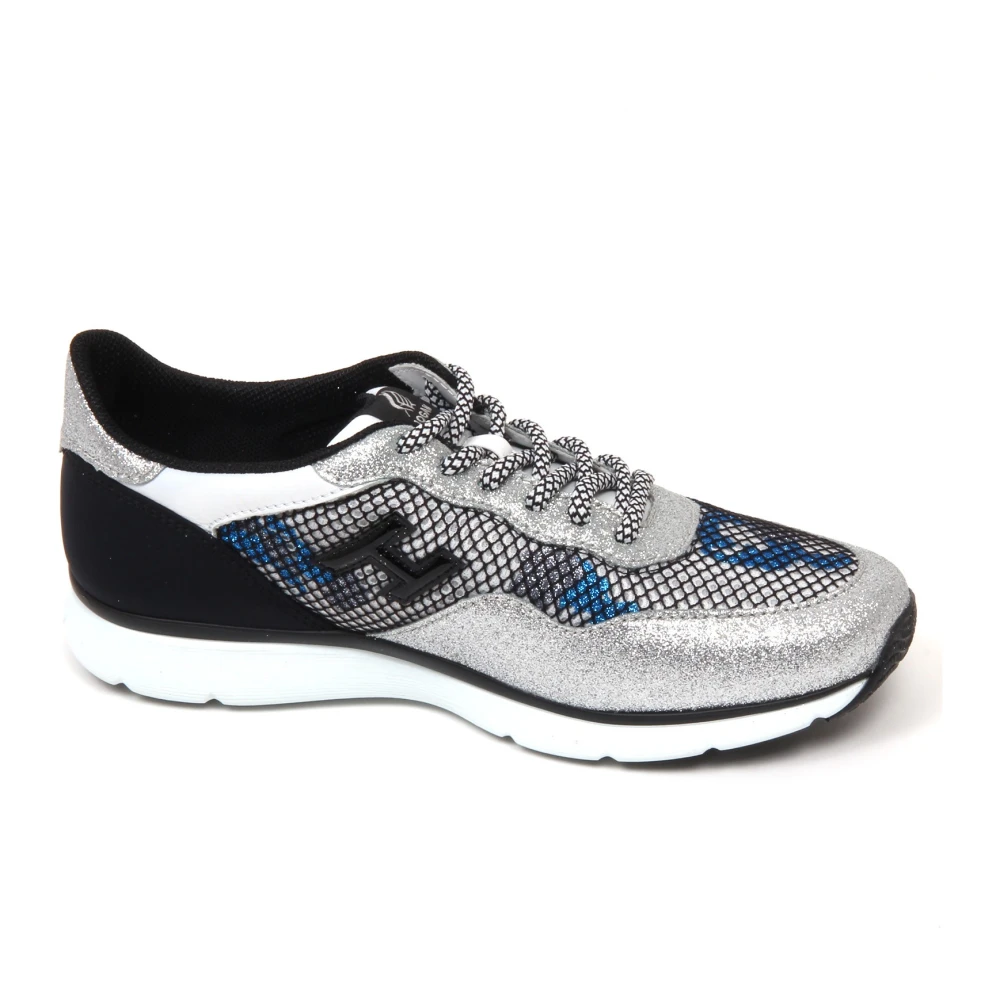 Hogan Glitter Mesh Slip-On Schoen Dames Schoenen Grijs