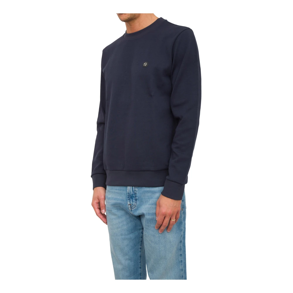 Hugo Boss Blauwe Sweatshirt Casual Urban Stijl Blue Heren
