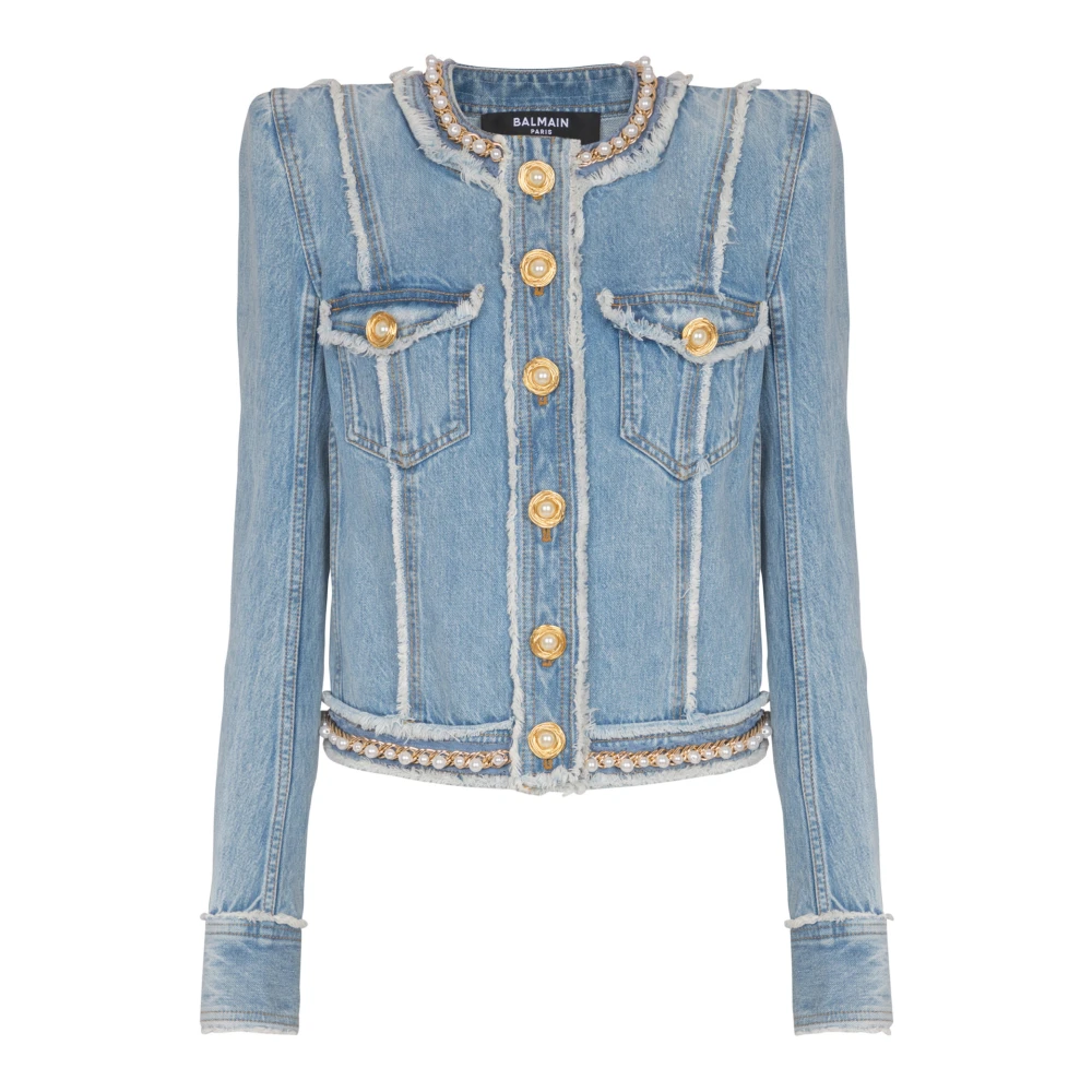 Jackets > Denim Jackets - - Balmain - Modalova