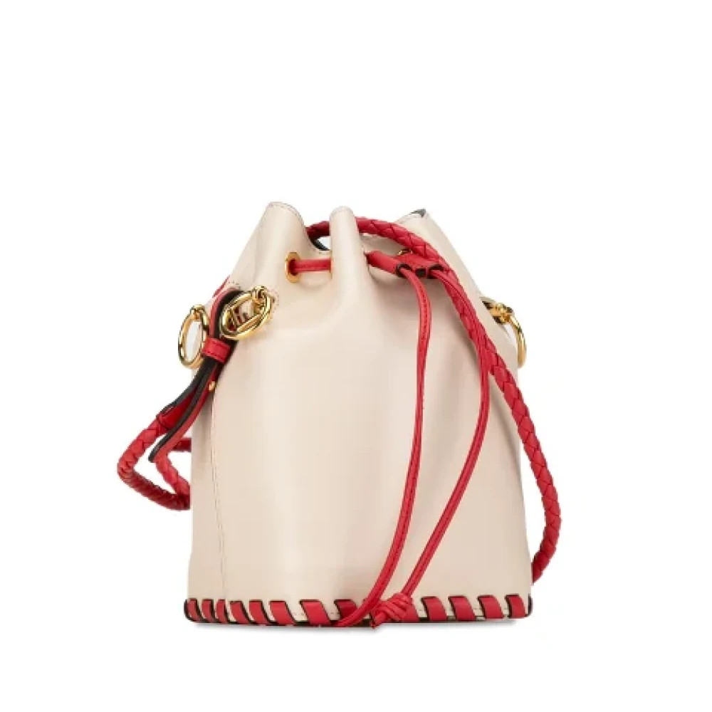 Fendi Vintage Pre-owned Leather handbags Beige Dames