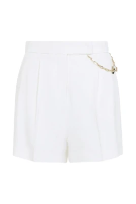 Shorts i gabardin med juvellogotyp