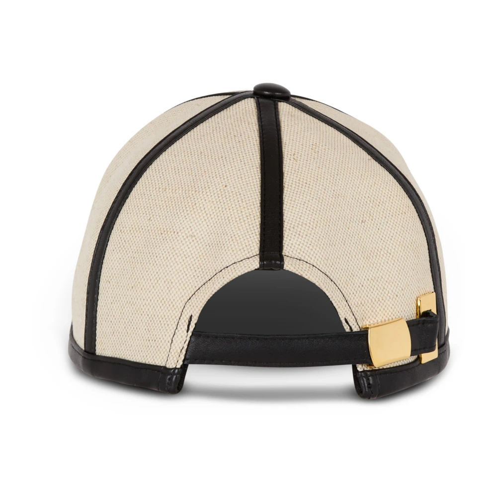Balmain Canvas pet met Couture label Beige Heren