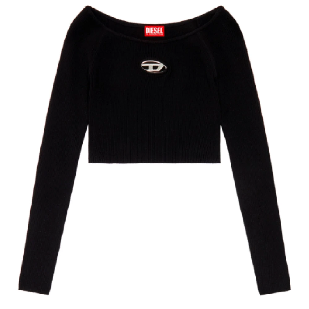 Diesel Zwarte Longsleeve Top Black Dames