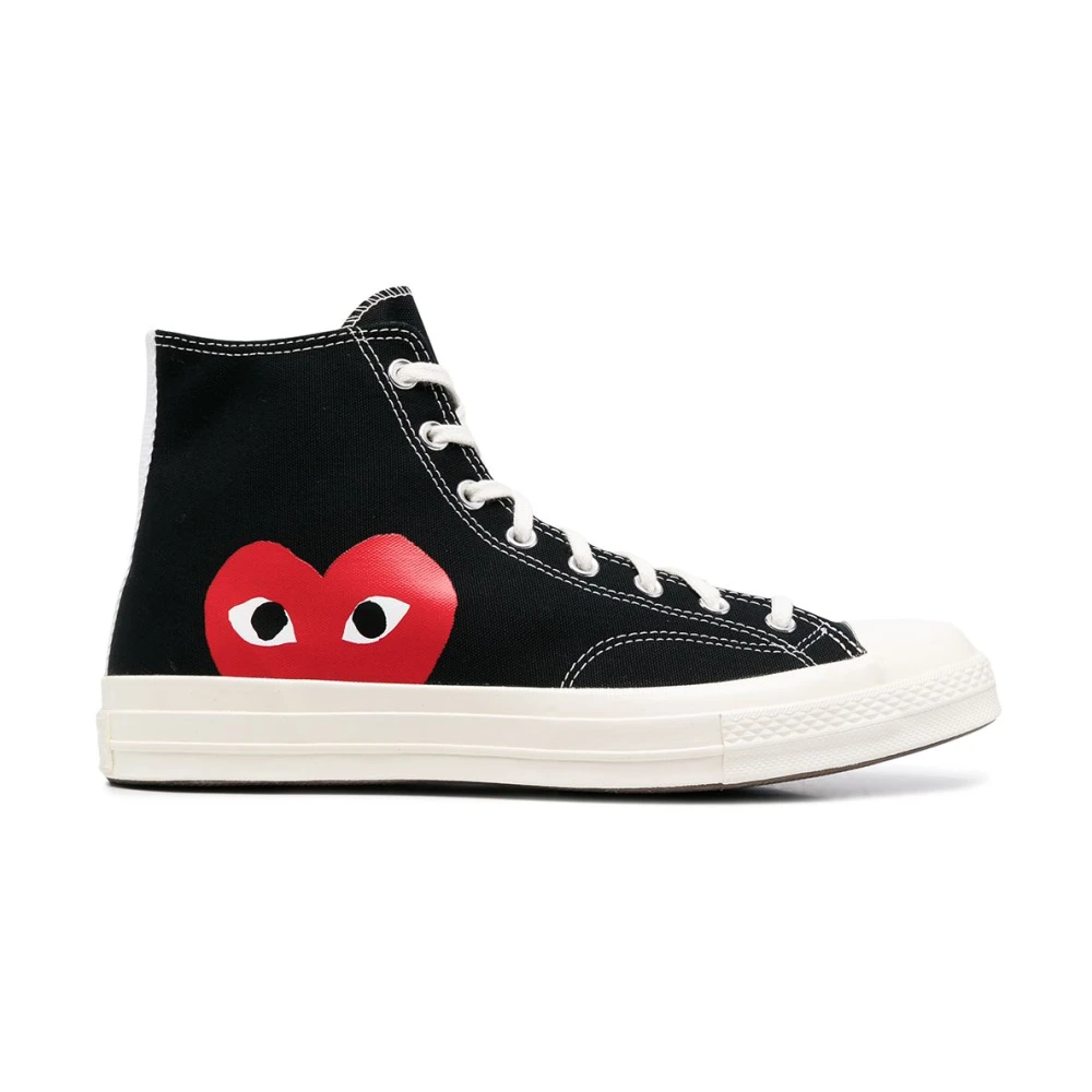 Comme des Garçons Play Hjärtlogo Tryck Svarta Sneakers Black, Dam