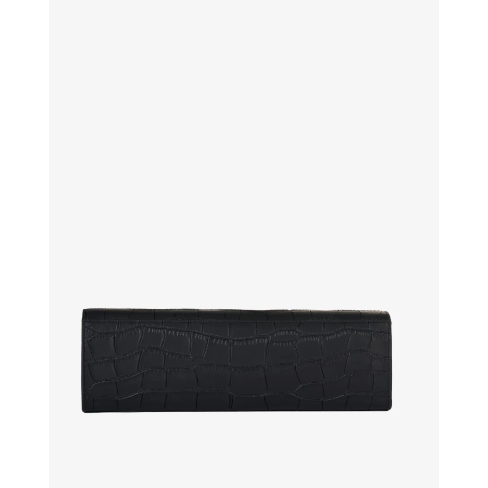 John Richmond Clutch met klep en schouderband Black Dames