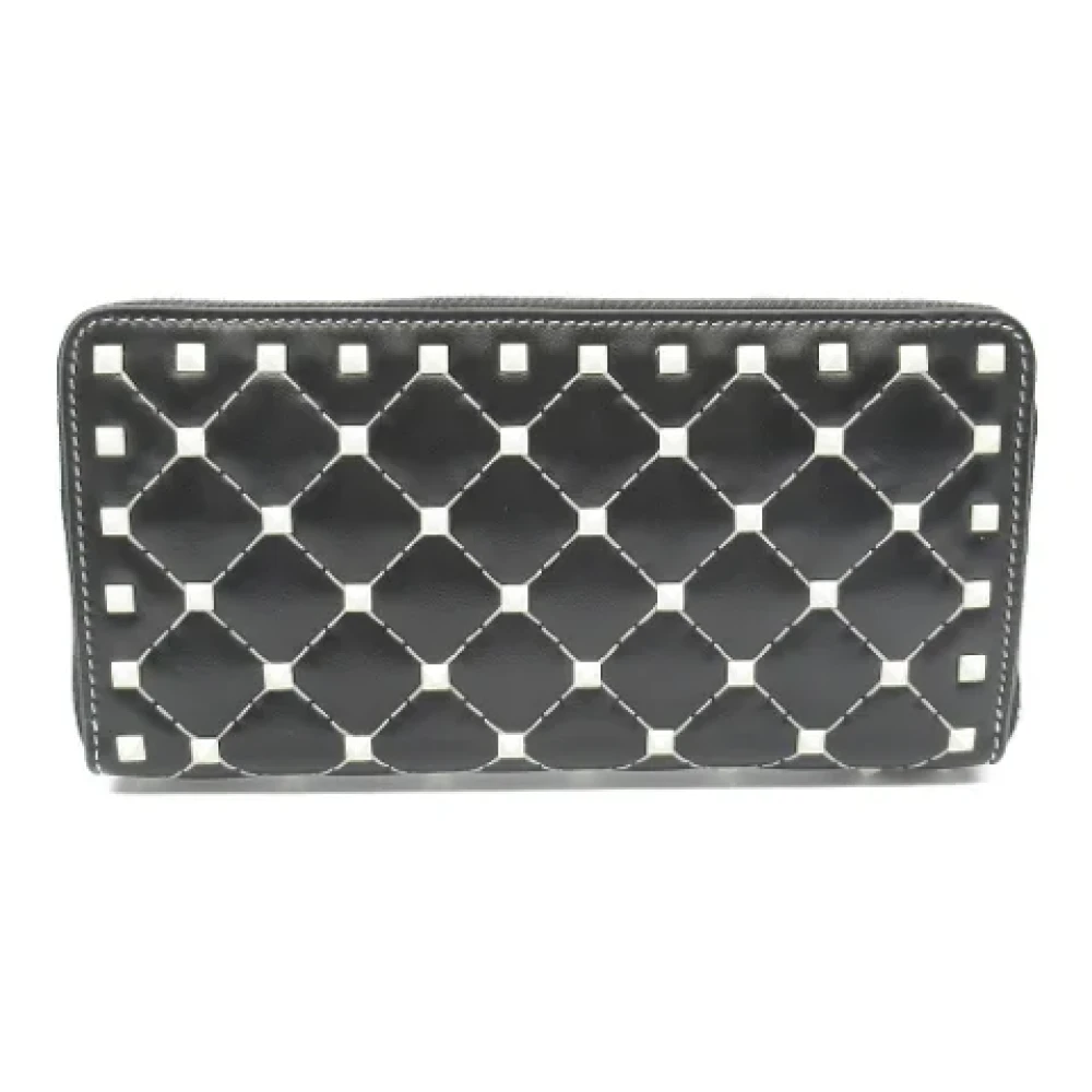 Valentino Vintage Pre-owned Leather wallets Black Dames