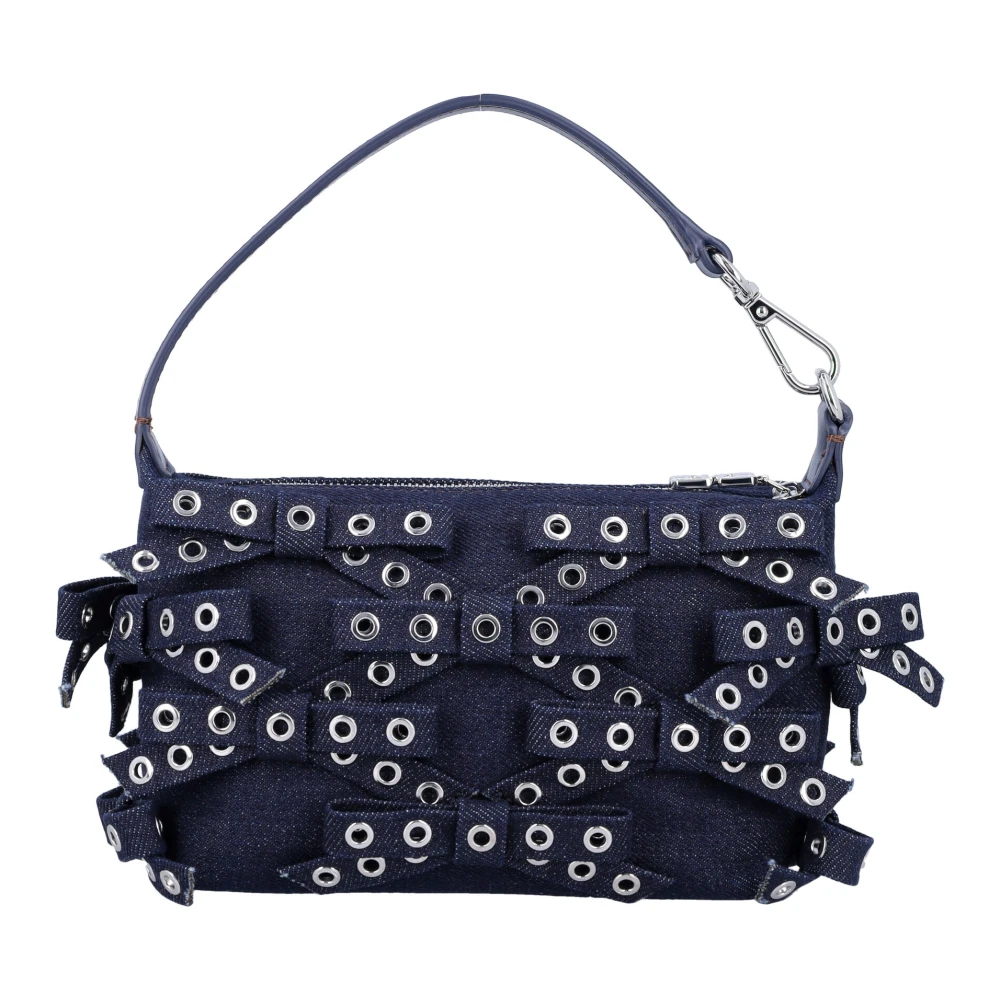 Ganni Donkerblauwe Vlinder Handtas Blue Dames