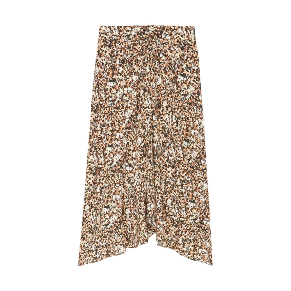 Isabel marant Bruine Abstract Patroon Zijde Mix Rok Brown Dames