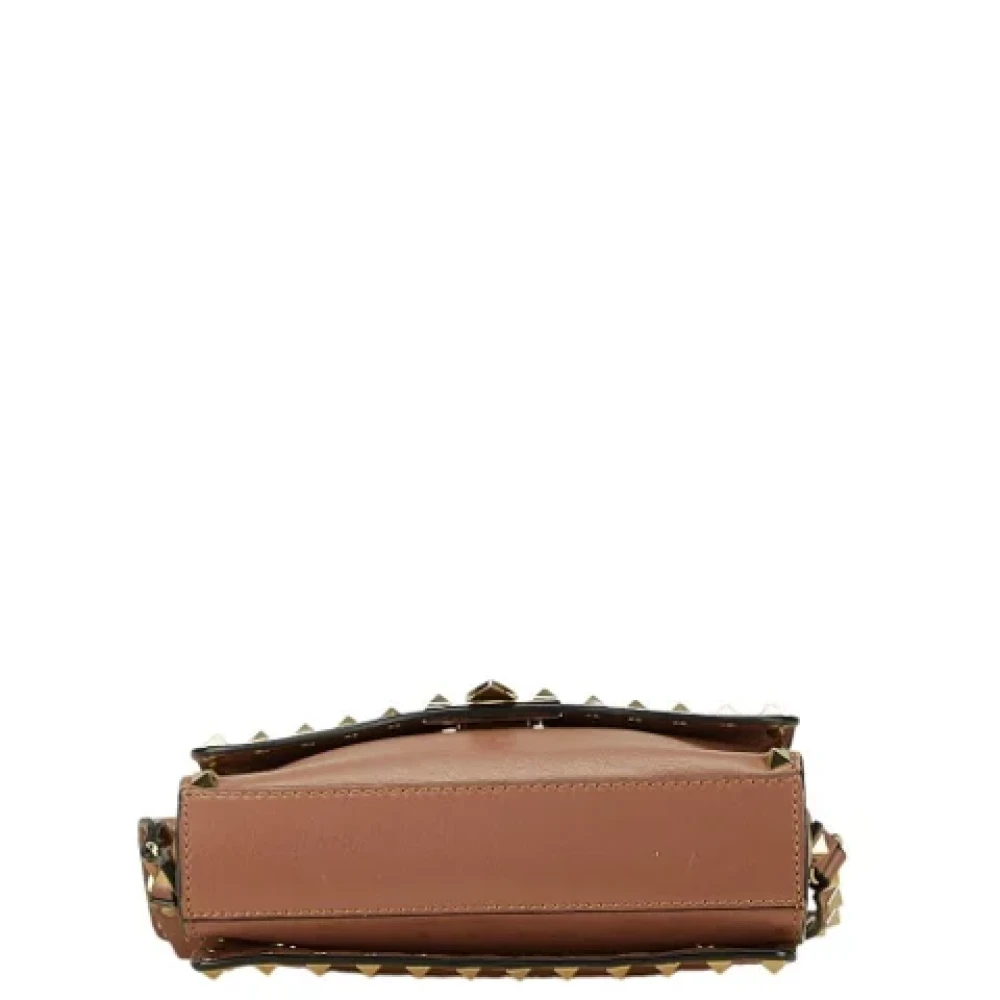 Valentino Vintage Pre-owned Leather shoulder-bags Beige Dames