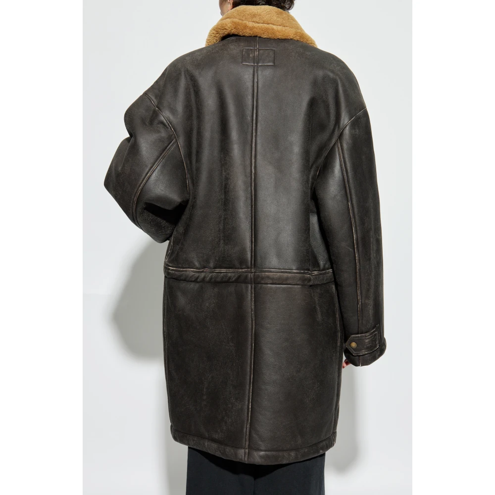 Balenciaga Lamsvel Shearling Jas Brown Heren