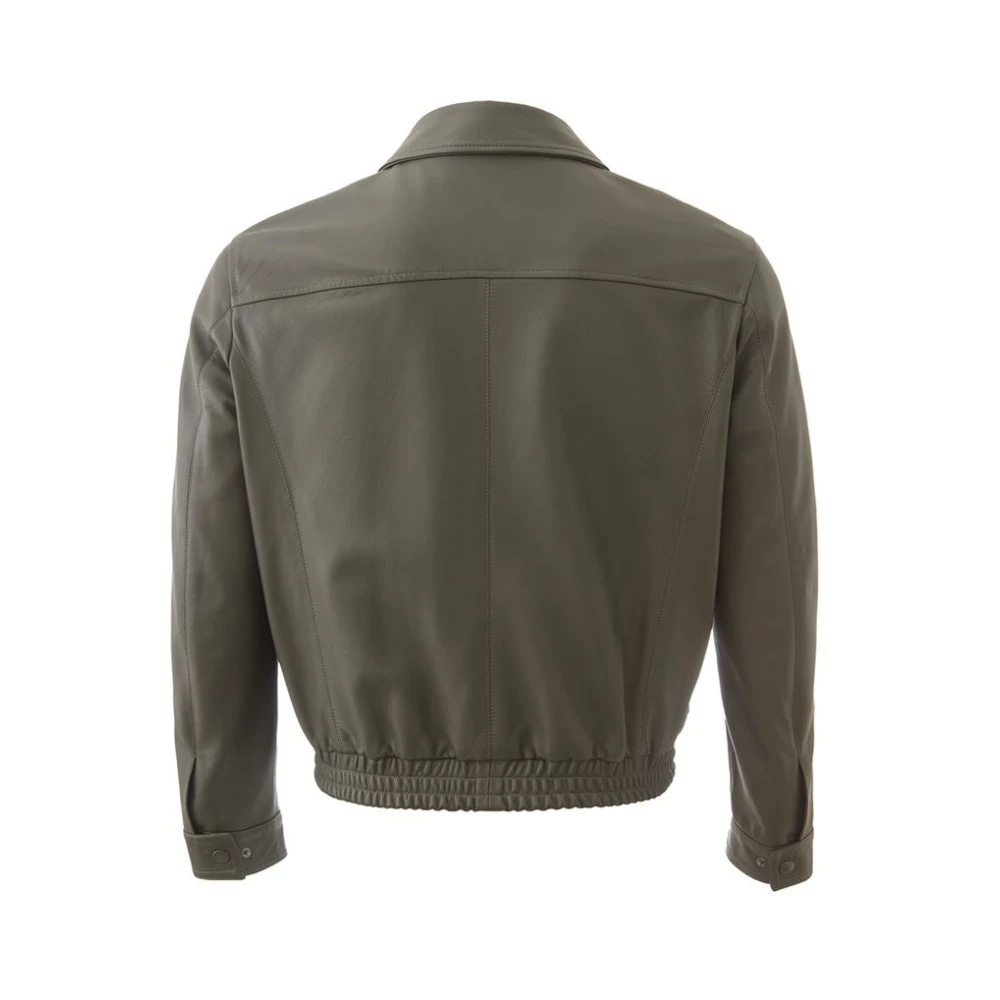 Lardini Groene Leren Jas Green Heren