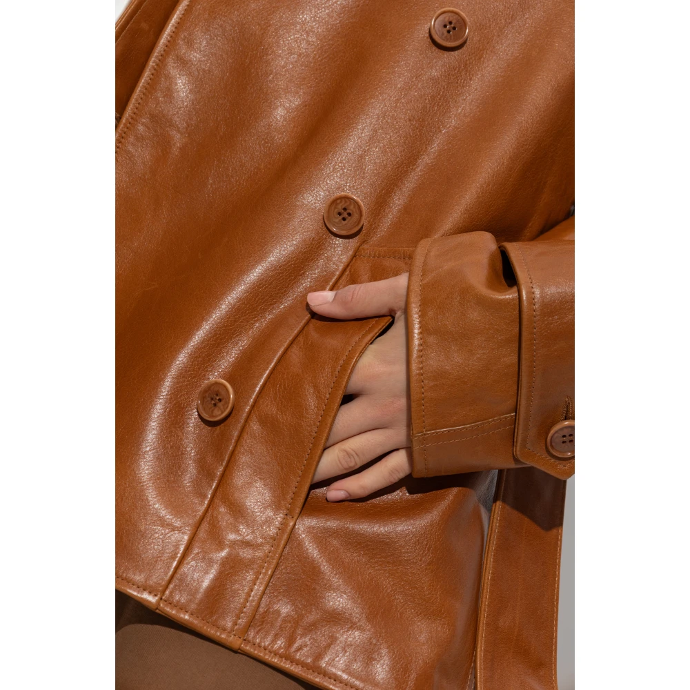JW Anderson Leren jas Brown Dames