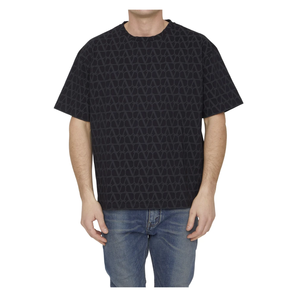 Valentino Garavani Zwart Toile Iconographe T-Shirt Black Heren