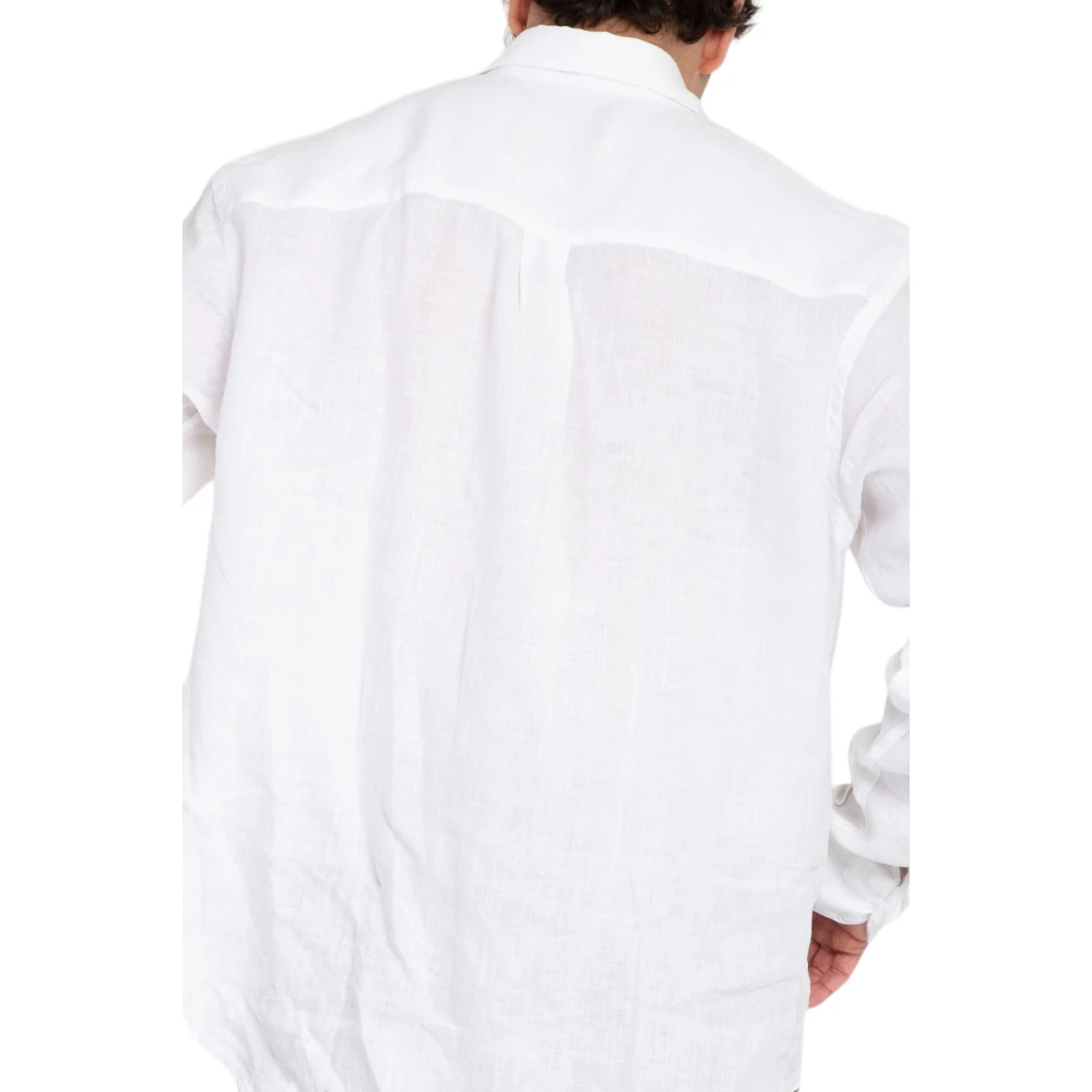 Costumein Linnen shirt in wit White Heren