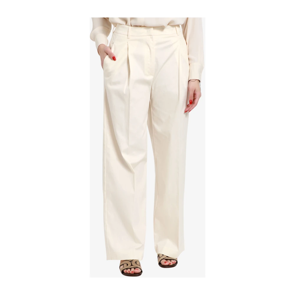 Mauro Grifoni Wide Trousers Beige Dames
