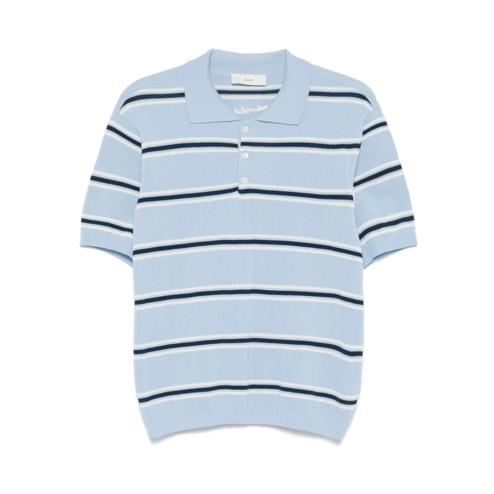 Dunst Lichtblauwe Button-Up Korte Mouw Sweater Blue Dames