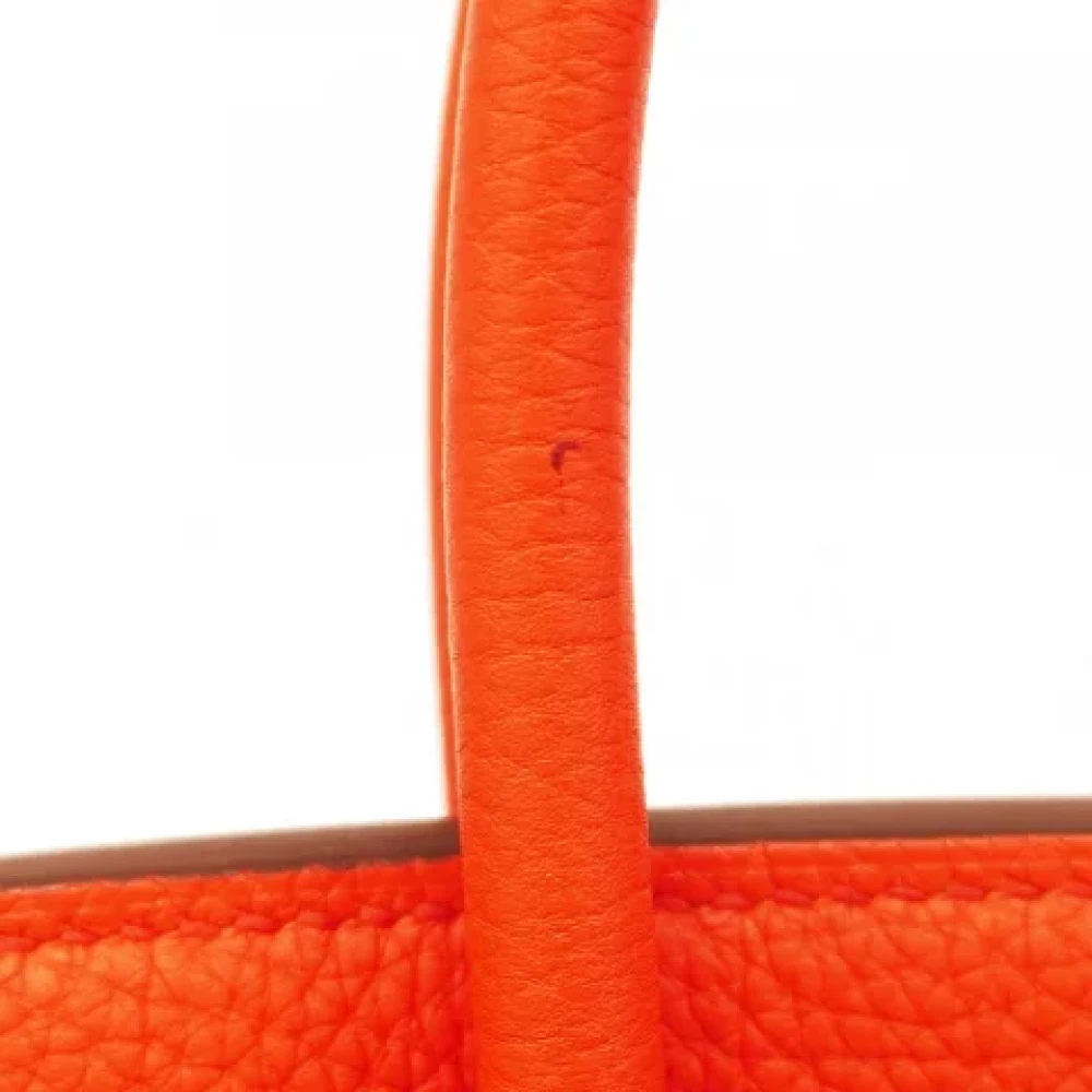 Hermès Vintage Pre-owned Leather handbags Orange Dames