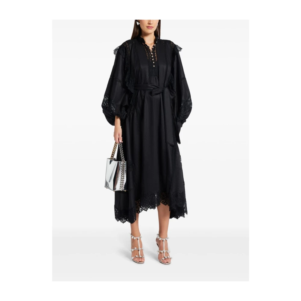 Zimmermann Zwarte jurk met pofmouwen Black Dames