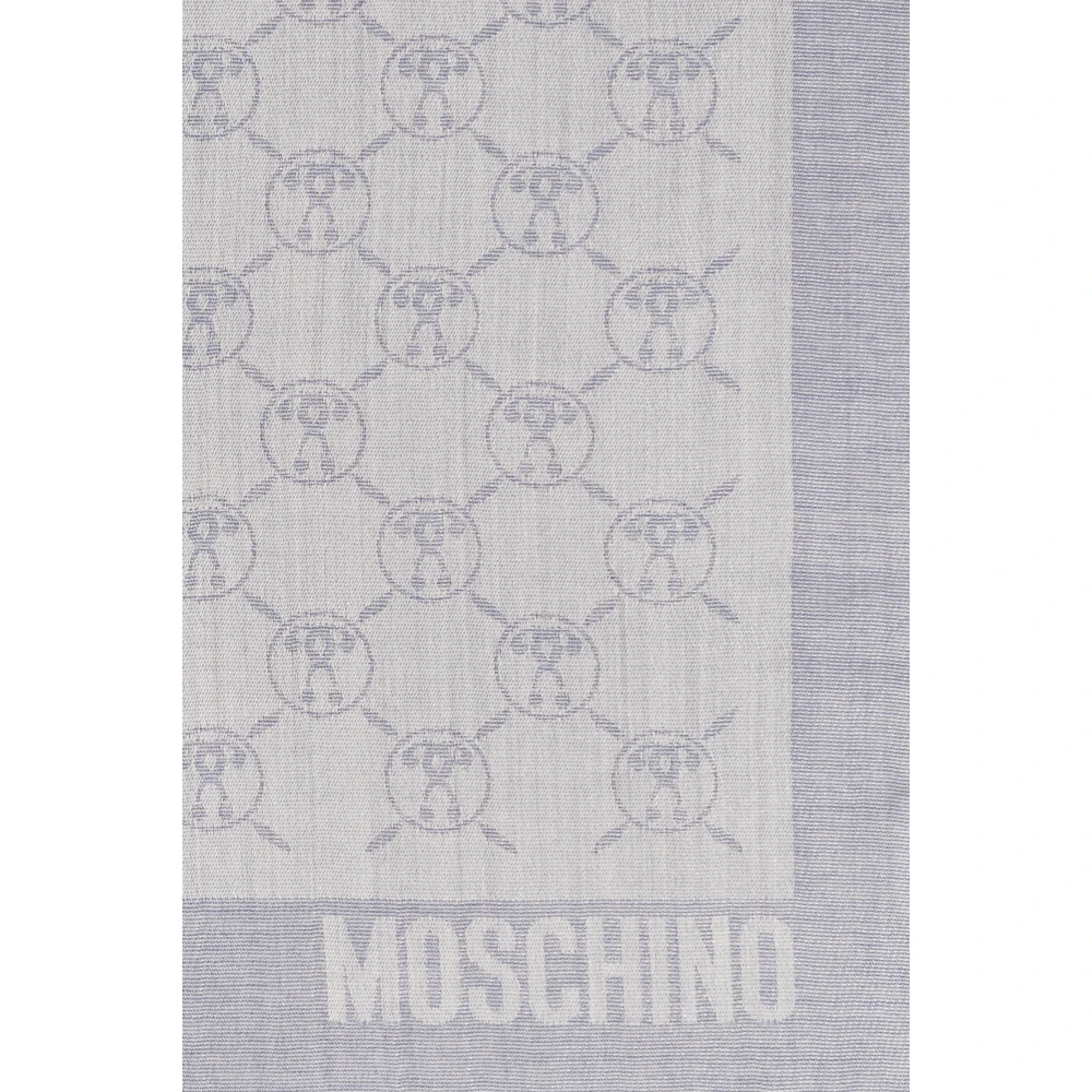 Moschino Sjaal met monogram Gray Unisex