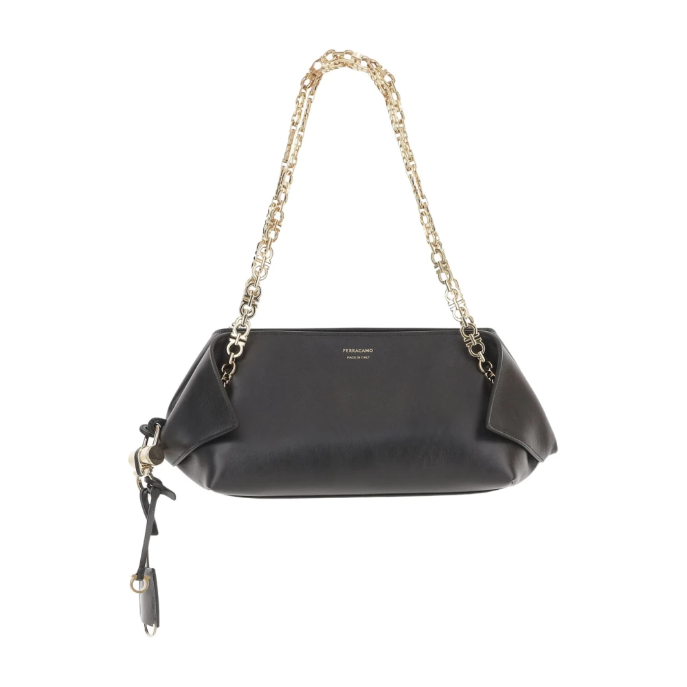 Ferragamo Sac Bandoulière En Cuir Femme Sacs Noir  