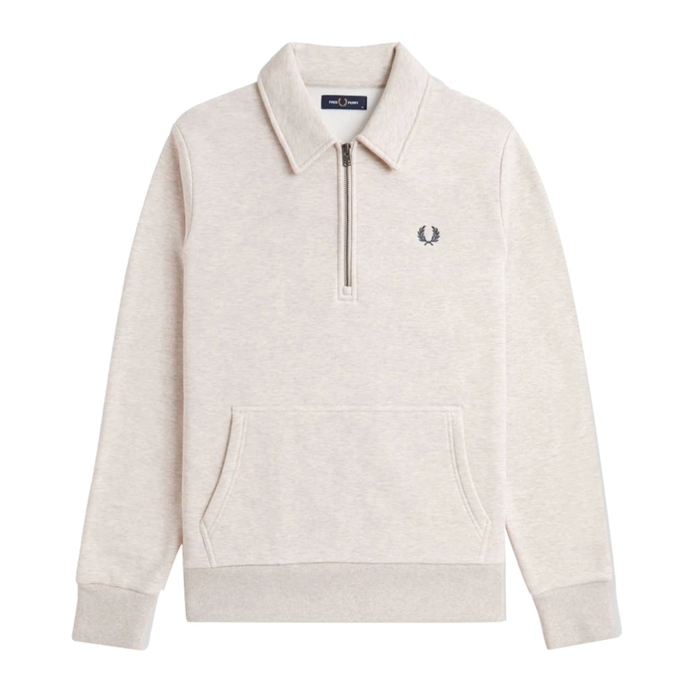 Fred Perry Heren half-zip sweatshirt met kraag Gray Heren