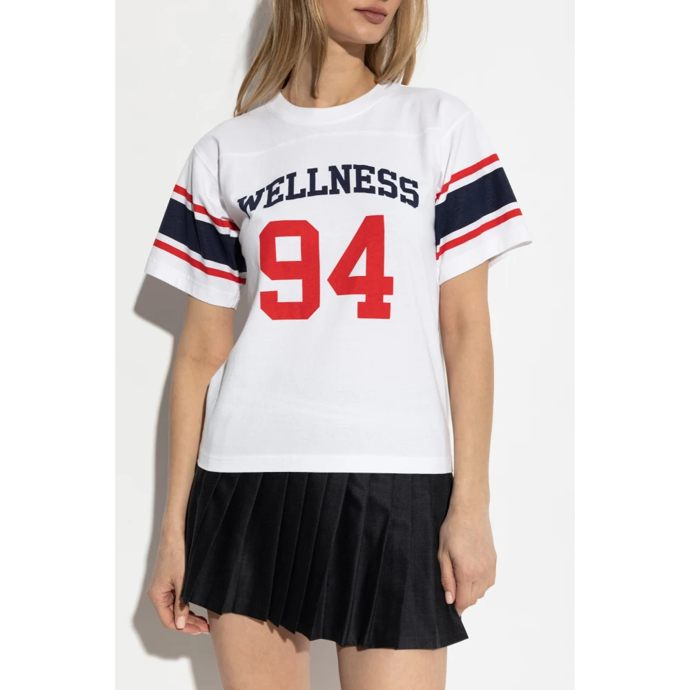 Sporty & Rich Bedrukt T-shirt White Dames