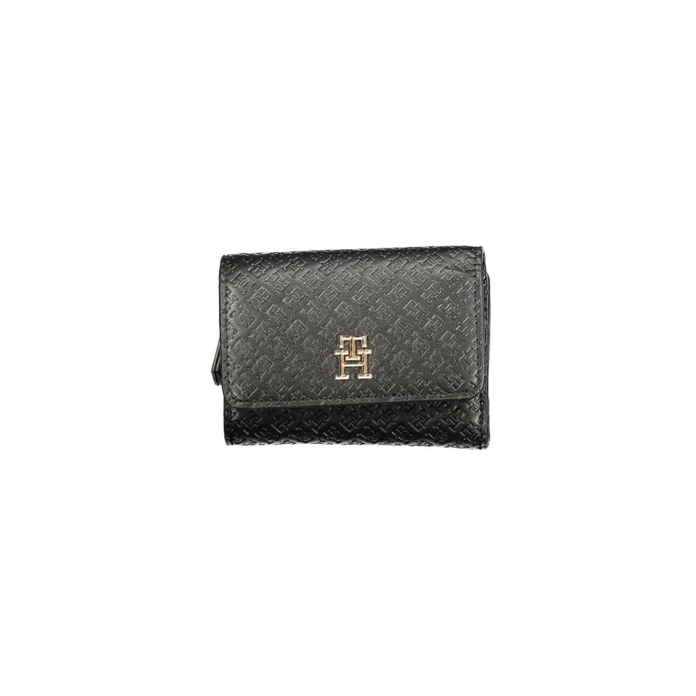 Tommy Hilfiger Women's Black Wallets & Cardholders, One Size, Dual Compartment Coin Purse Wallet