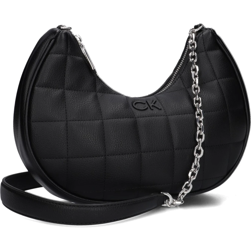 Calvin Klein Quilt Chain Schoudertas Black Dames