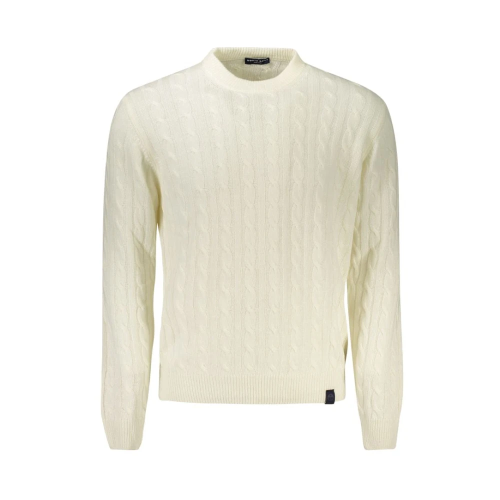 North Sails Men's White Round-Neck Knit Jumper - Round-Neck Knitwear - 2XL - Knitwear