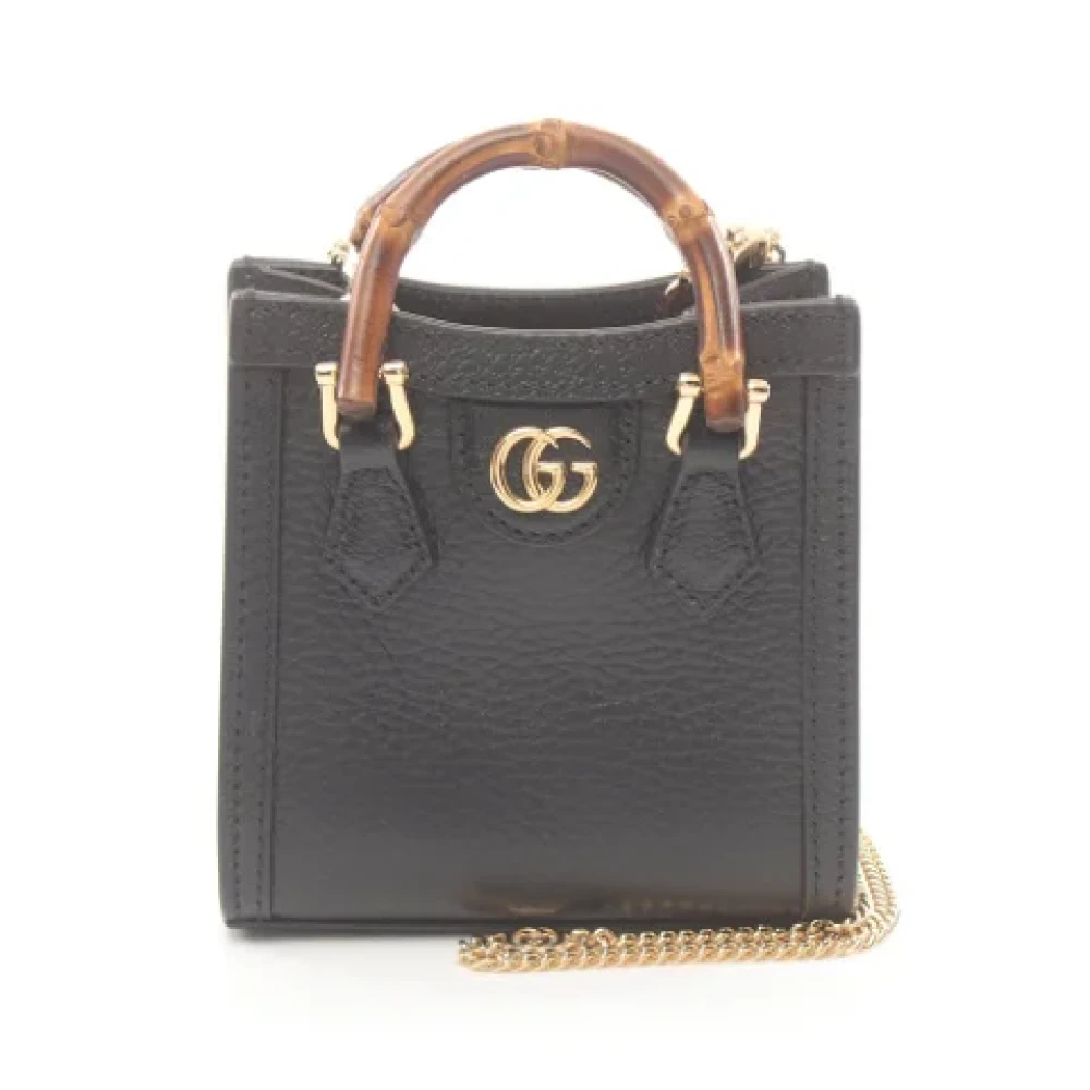 Gucci Vintage Pre-owned Leather handbags Black Dames