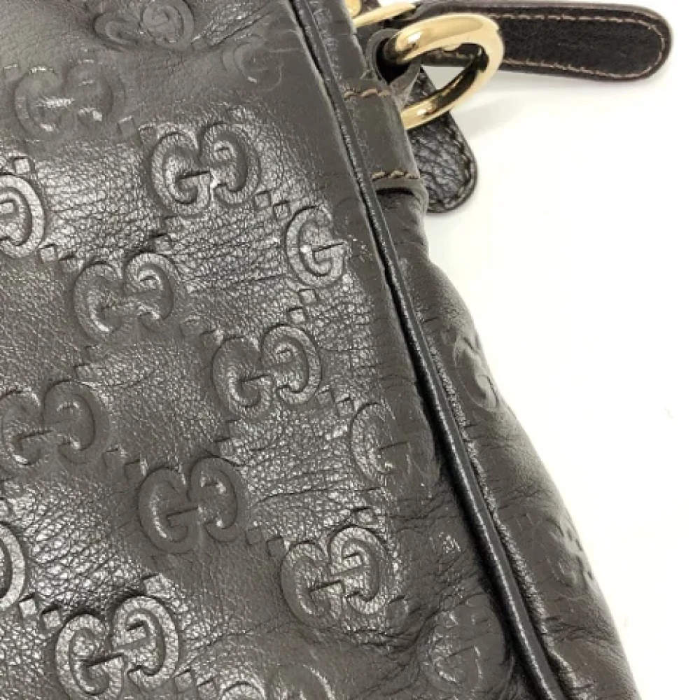 Gucci Vintage Pre-owned Leather gucci-bags Black Heren