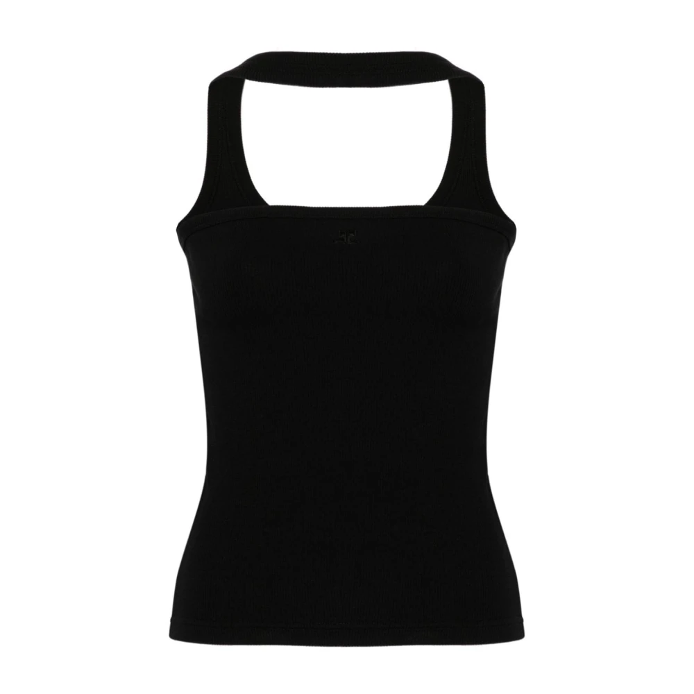Courrèges Sleeveless Tops Black Dames