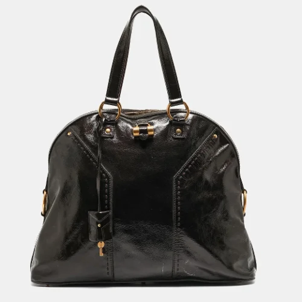 Yves Saint Laurent Vintage Pre-owned Leather handbags Brown Dames