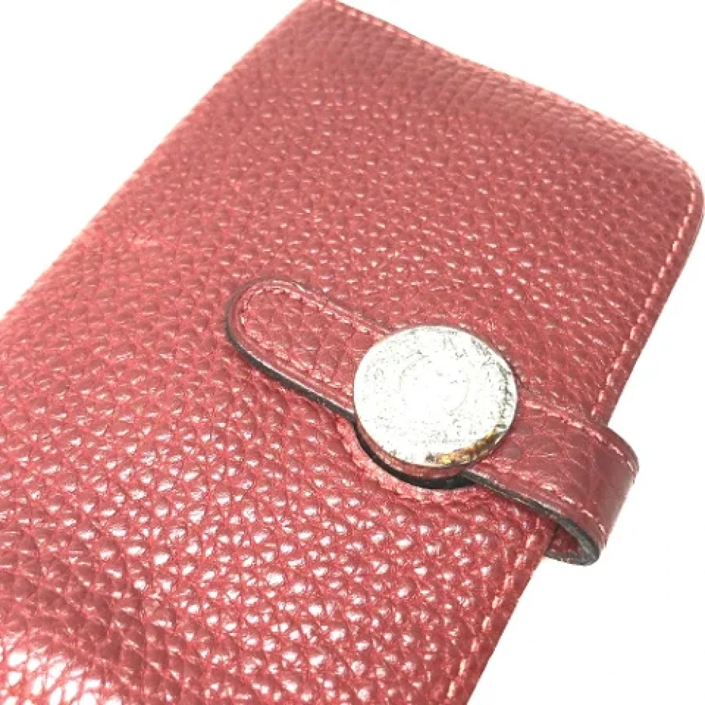 Hermès Vintage Pre-owned Leather wallets Red Dames