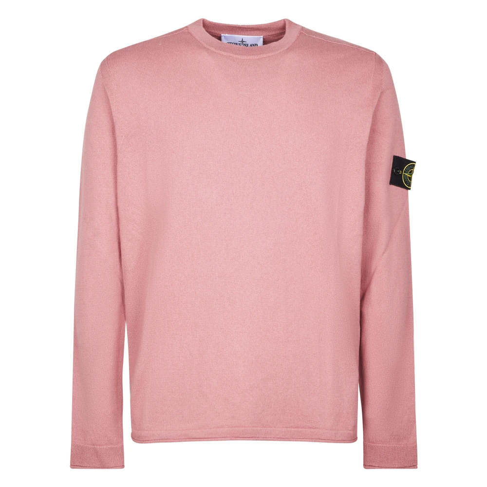 Stone Island Pink Crewneck Jumper - Male - Round-Neck Knitwear - Xl - Knitwear