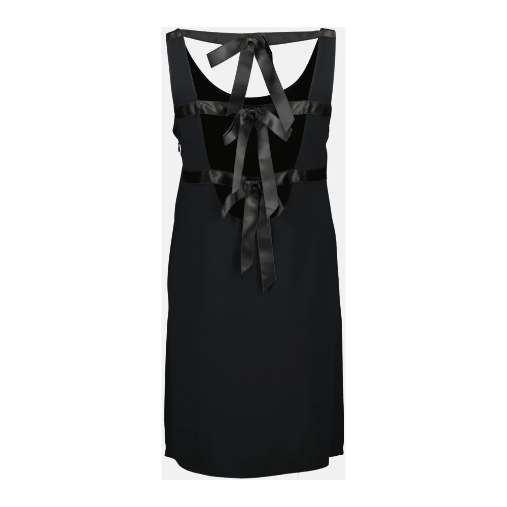 Prada Zwarte Avondjurk met Paillet Driehoek Black Dames