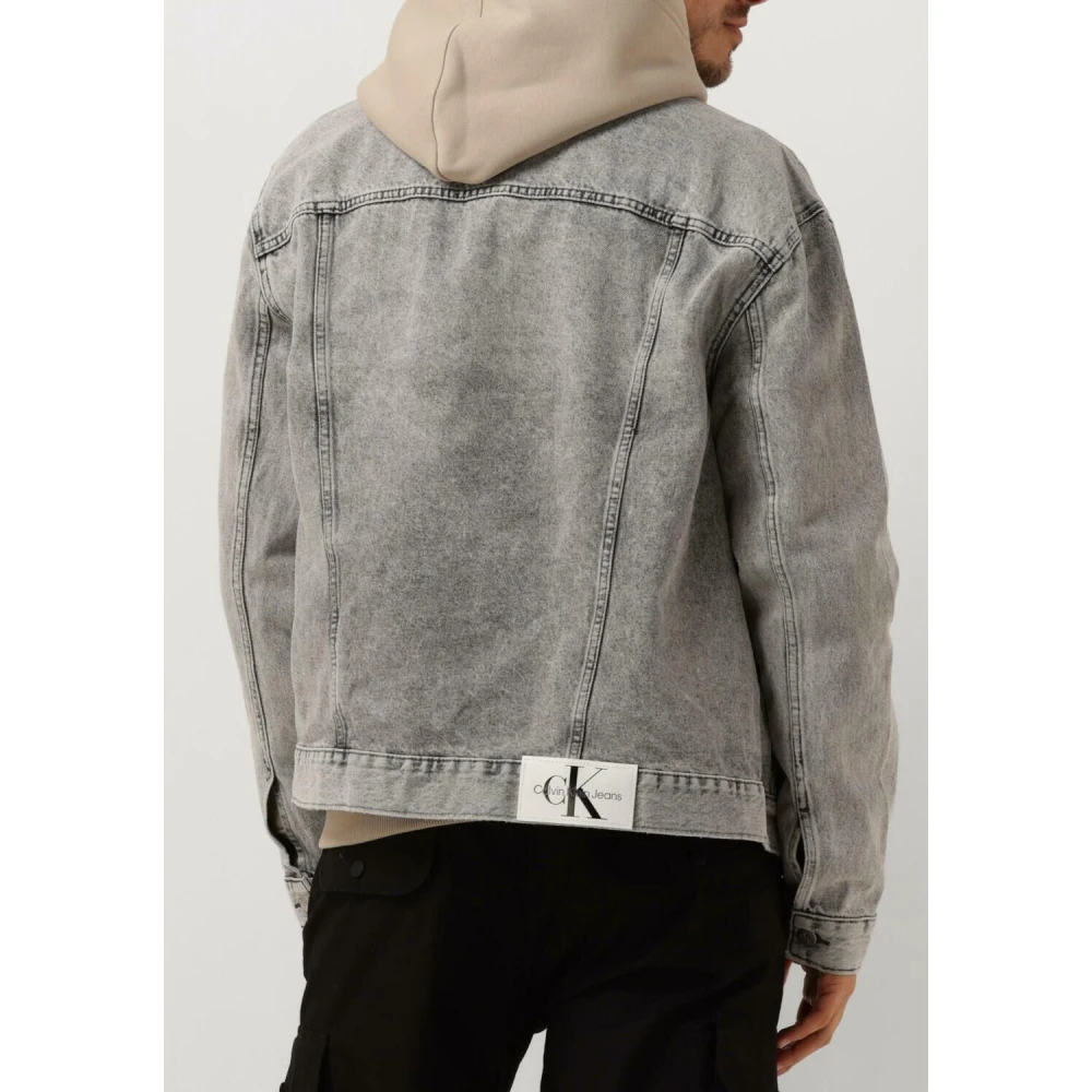 Calvin Klein Denim Jacket 90's Stijl Grijs Gray Heren