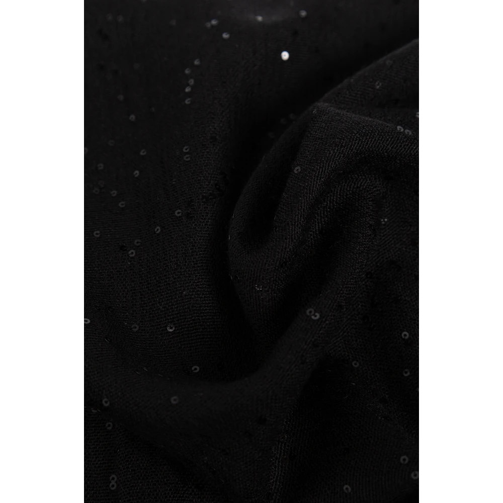 Salvatore Ferragamo Sjaal met glinsterende pailletten Black Dames