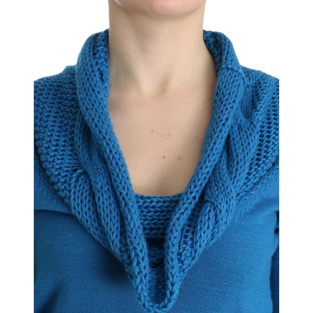 Costume National Blauwe Gebreide Trui met Ronde Hals Blue Dames