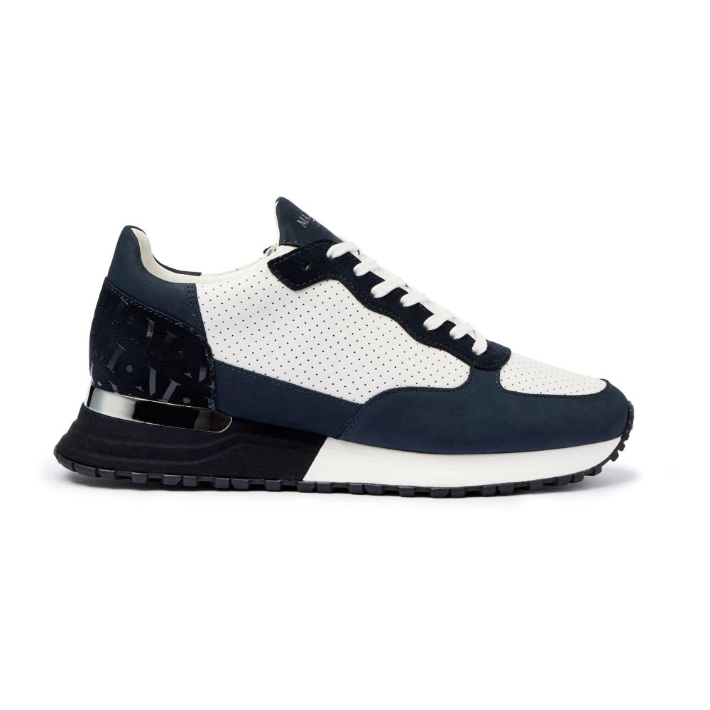 Marine Silber Leder Sneakers - Mallet London - Modalova