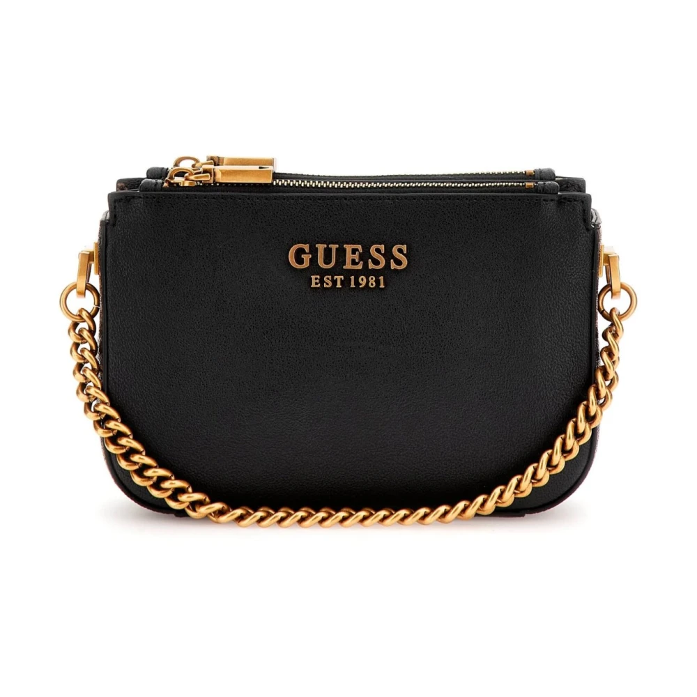 Guess Mini Handtas Zwart PU Leer Blue Dames