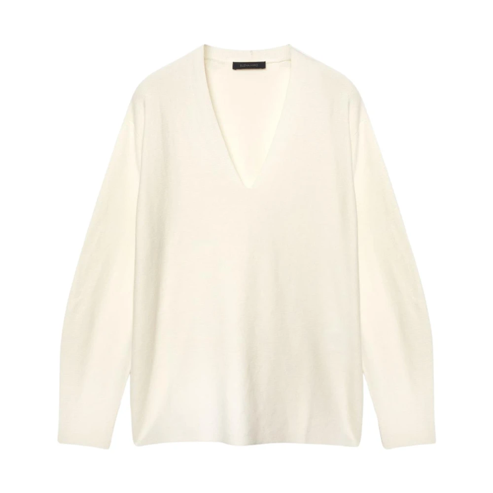Elena Mirò V-Hals Trui White Dames