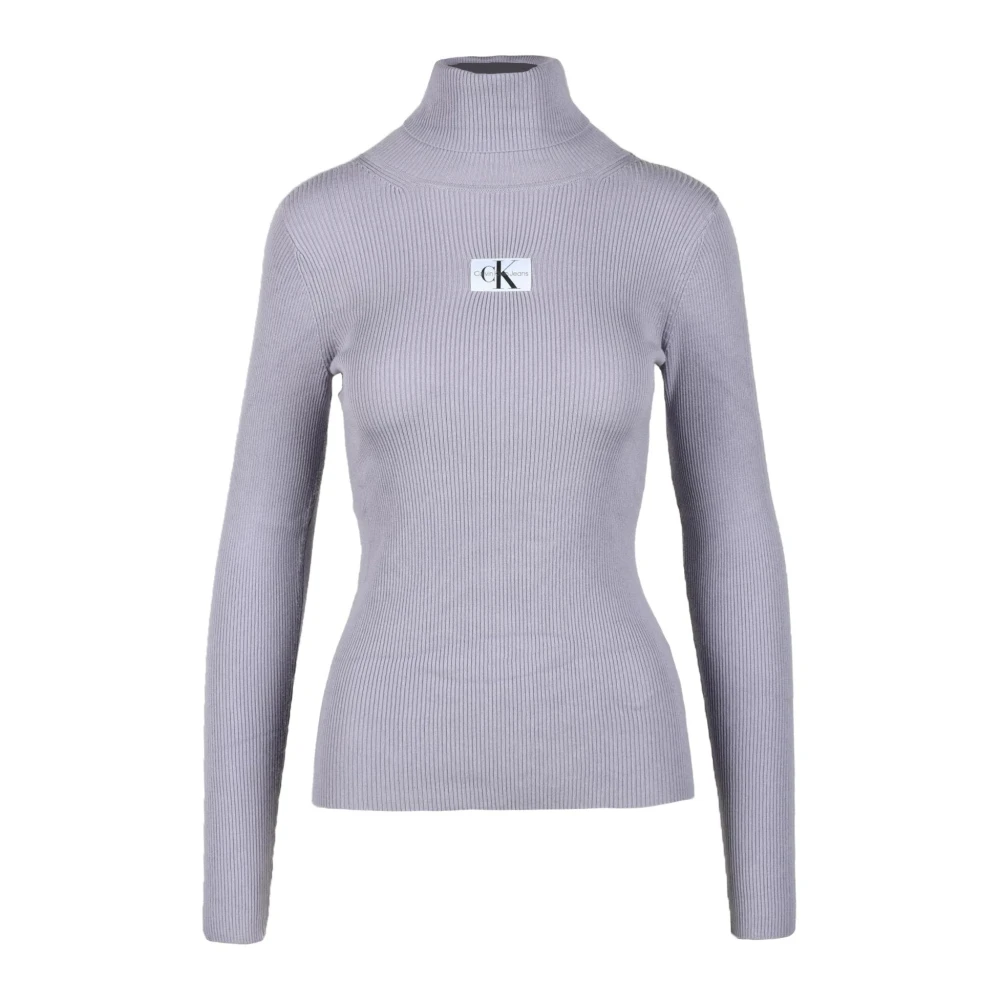 Calvin Klein Jeans Lyocell Blend Gebreide Top Purple Dames