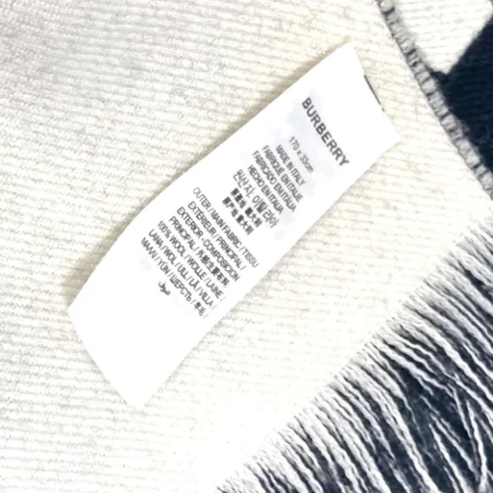 Burberry Vintage Pre-owned Wool scarves Blue Heren
