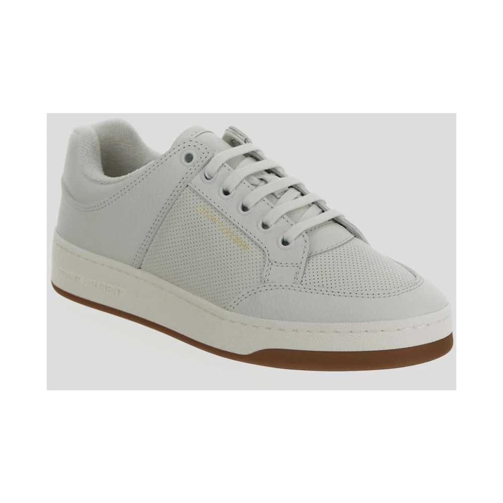 Saint Laurent Leren Sneaker White Dames