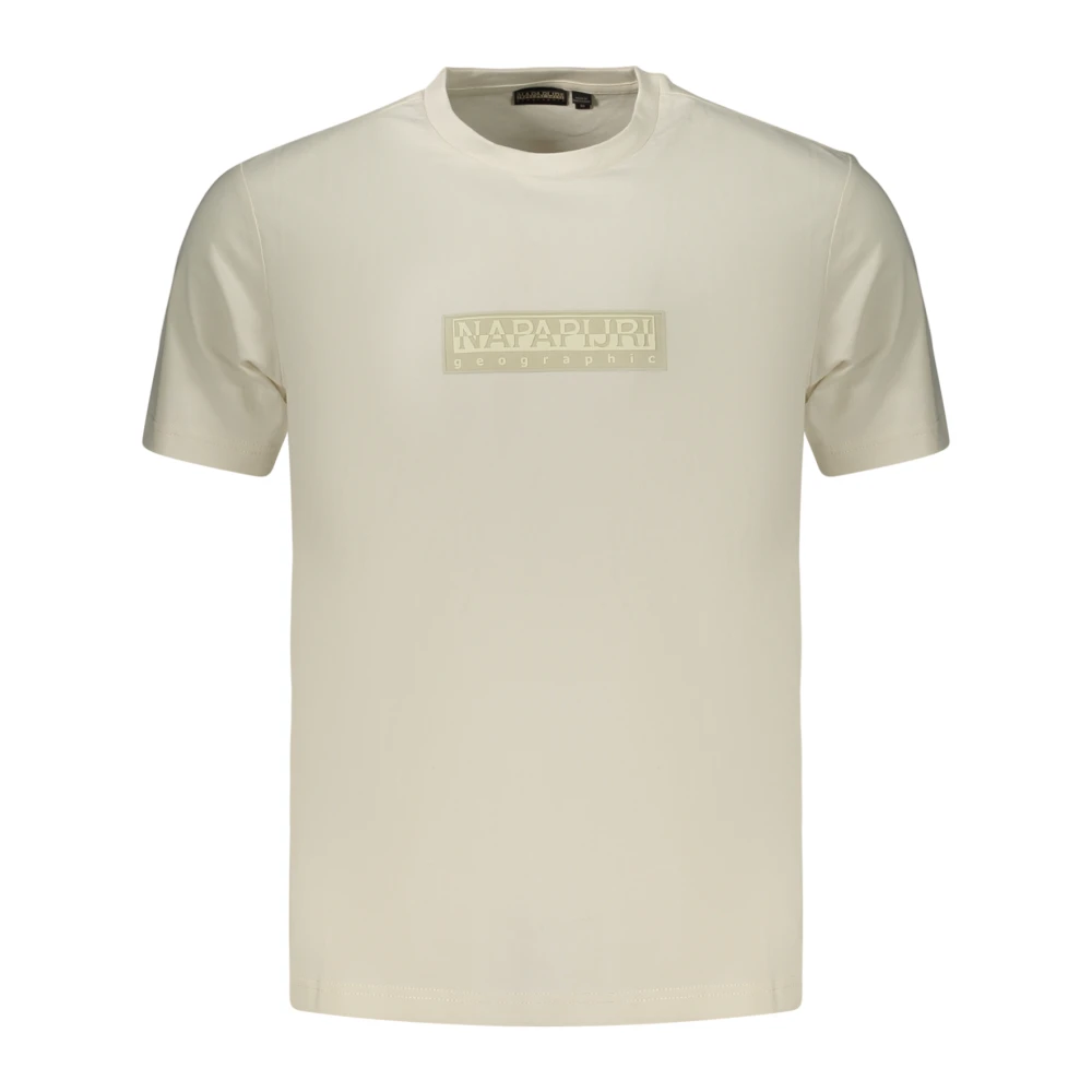 Napapijri Men's White T-Shirts, 3XL, Short-Sleeved T-Shirt
