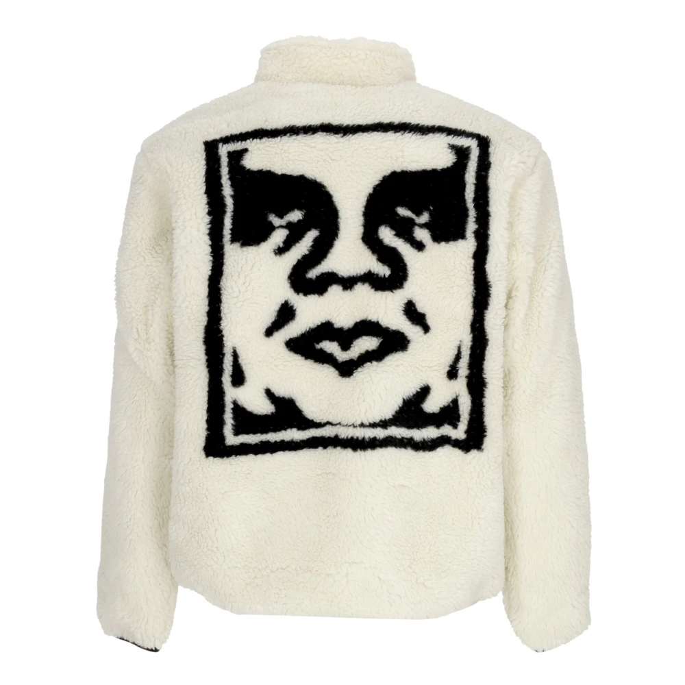 Obey Sherpa Icon Jas met Ritssluiting White Heren